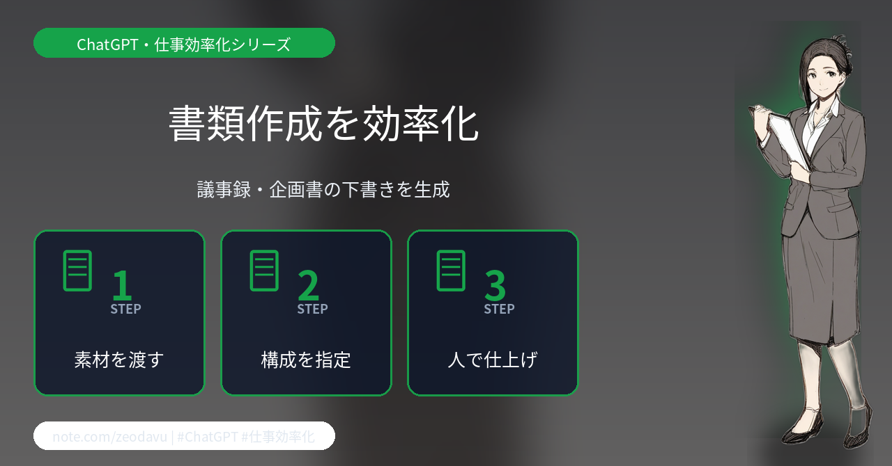ChatGPTで議事録・企画書の下書きを自動生成する