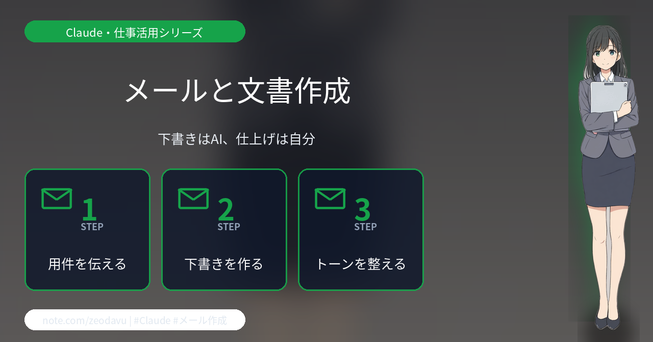 Claudeでビジネスメールと社内文書を素早く作る